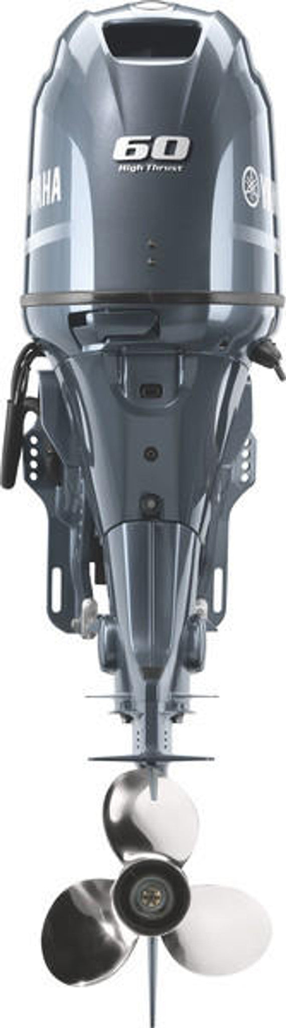 Yamaha T60LB Outboard - 20-Inch Shaft | Remote Control | Electric Start | Power Trim & Tilt | High Thrust | Gray
