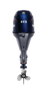 Yamaha VF115XB Outboard-25-Inch Shaft | Remote Control | Electric Start | Power Trim &amp; Tilt | SHO(Black) | V MAX SHO Series