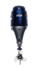 Yamaha VF150XB Outboard - 25-Inch Shaft| SHO (Black) | Mechanical Control | Electric Start | Power Trim & Tilt |