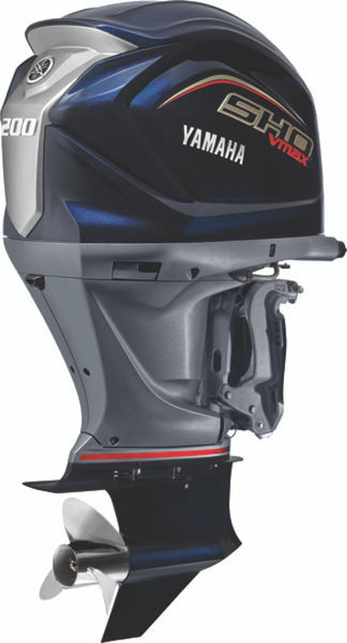 Yamaha VF200XB Outboard - 25-Inch Shaft | SHO (Black) | Mechanical Control | Electric Start | Power Trim & Tilt