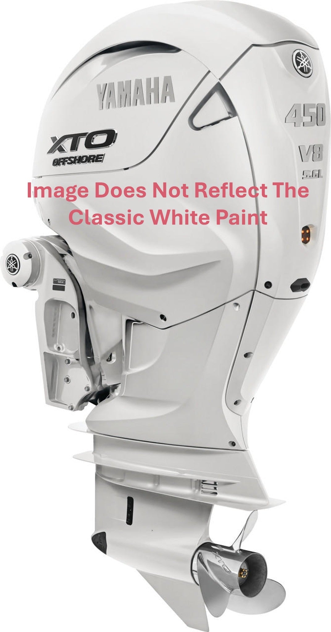 Yamaha LXF450ESA4 Outboard - 35-Inch Shaft | 5.6-Liter V8 | Digital Electronic Control | Electronic Fuel Injection | Electric Start | Power Trim and Tilt | Classic White | Counter Rotation