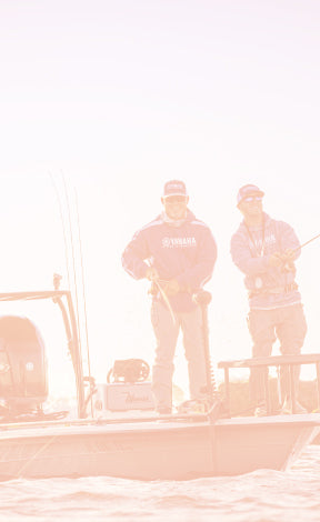 Fisherman on a Yamaha engine-powered boat