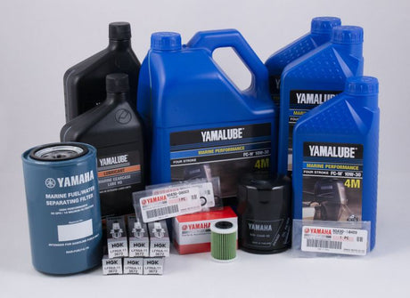 Yamaha 100 Hour Service Maintenance Kit - Yamalube 10W-30 - F225 F250 F300 4.2L V6 - All Models - Contains Replacement SKU