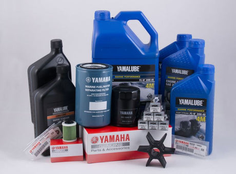 Yamaha 100 Hour Service Maintenance Kit With Cooling - Yamalube 20W-40 - F225 F250 F300 4.2L V6 - All Models - Contains Replacement SKU