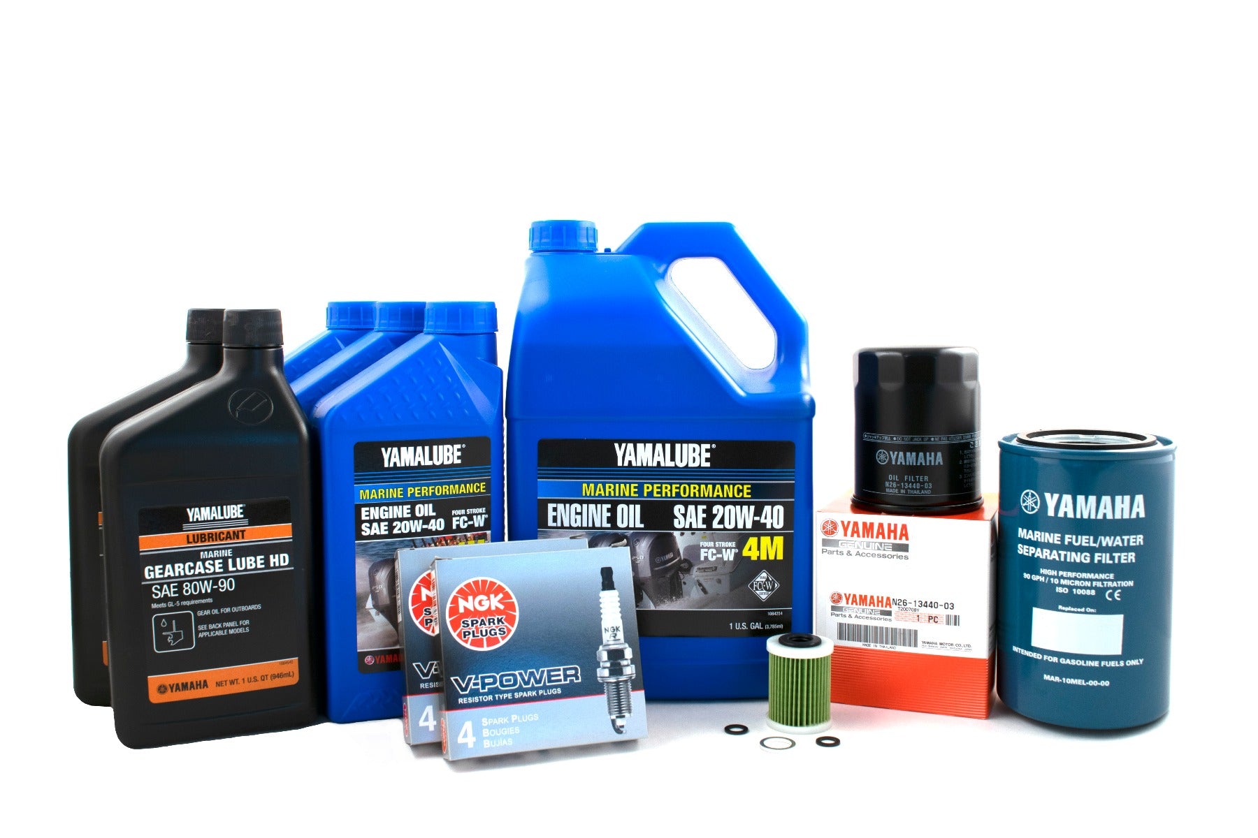 Yamaha 100 Hour Service Maintenance Kit - Yamalube 20W-40 - F350 V8