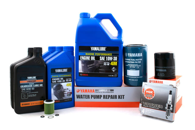 Yamaha 100 Hour Service Maintenance Kit w/ Cooling - Yamalube 10W-30 - F350