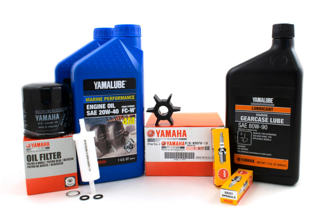 Yamaha 100 Hour Service Maintenance Kit w/ Cooling - Yamalube 20W-40 - F25 - 1998-1999