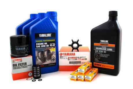 Yamaha 100 Hour Service Maintenance Kit with Cooling - Yamalube 20W-40 - F40 - 1999