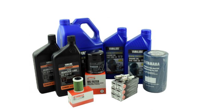 Yamaha 100 Hour Service Maintenance Kit - Yamalube 10W-30 - F250 3.3L V6 - 2006-Current - Contains Replacement SKU