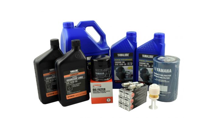 Yamaha 100 Hour Service Maintenance Kit - Yamalube 10W-30 - F200 & F225 TXR/TUR 3.3L V6 - 2002-2005 - Contains Replacement SKU