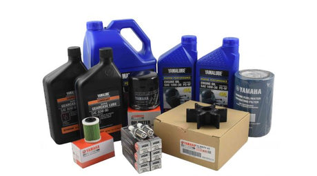 Yamaha 100 Hour Service Maintenance Kit With Cooling - Yamalube 10W-30 - F200 & F225 3.3L V6 - 2011-Current - Contains Replacement SKU