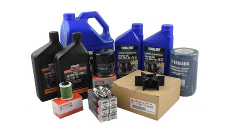 Yamaha 100 Hour Service Maintenance Kit With Cooling - Yamalube 20W-40 - F200 & F225 3.3L V6 - 2011- Current - Contains Replacement SKU
