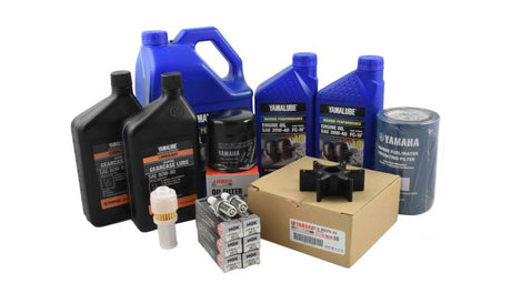 Yamaha 100 Hour Service Maintenance Kit With Cooling - Yamalube 20W-40 - F200 & F225 TXR/TUR 3.3L V6 - 2002-2005 - Contains Replacement Sku