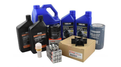 Yamaha 100 Hour Service Maintenance Kit With Cooling - Yamalube 10W-30 - F200 & F225 TXR/TUR 3.3L V6 - 2002-2005 - Contains Replacement SKU