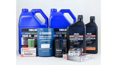Yamaha 100 Hour Service Maintenance Kit - Yamalube 10W-30 - VF200 VF225 VF250 SHO - All Models - Contains Replacement SKU