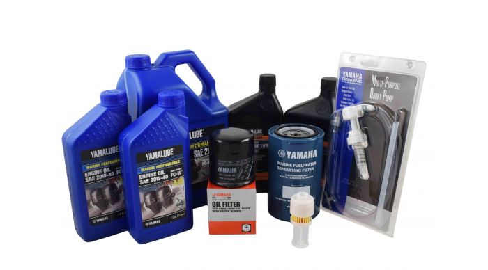 Yamaha 20 Hour Service Maintenance Kit - Yamalube 20W-40 - F200 & F225 3.3L V6 - 2002-2005 - Contains Replacement SKU