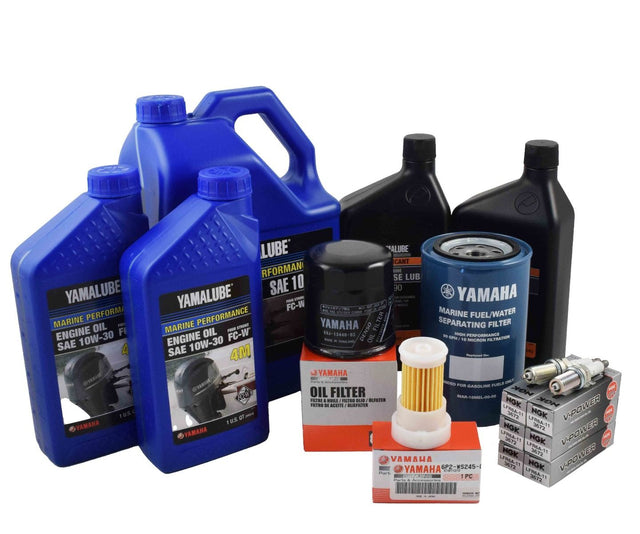 Yamaha 100 Hour Service Maintenance Kit - Yamalube 10W-30 - F250 3.3L V6 - 2005