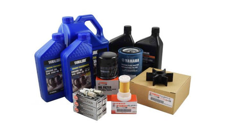 Yamaha 100 Hour Service Maintenance Kit With Cooling - Yamalube 20W-40 - F250 3.3L V6 - 2005 - Contains Replacement SKU
