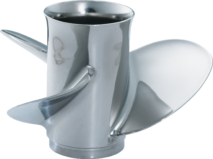 Yamaha MAR-10114-MR-B0 - F Series Turbo Hotshot for Mercury Stainless Steel Propeller - 3 Blade - 10.125 Dia - 14 Pitch - RH Rotation