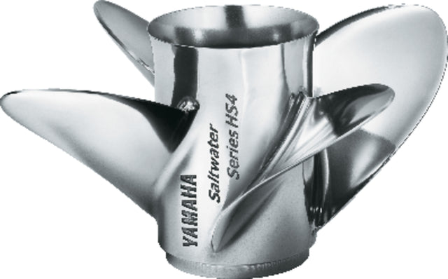 Yamaha 6CF-45B70-20-00 - M/T Series Saltwater Series HS4 Stainless Steel Propeller - 4 Blade - 15 Dia - 21 Pitch - LH Rotation