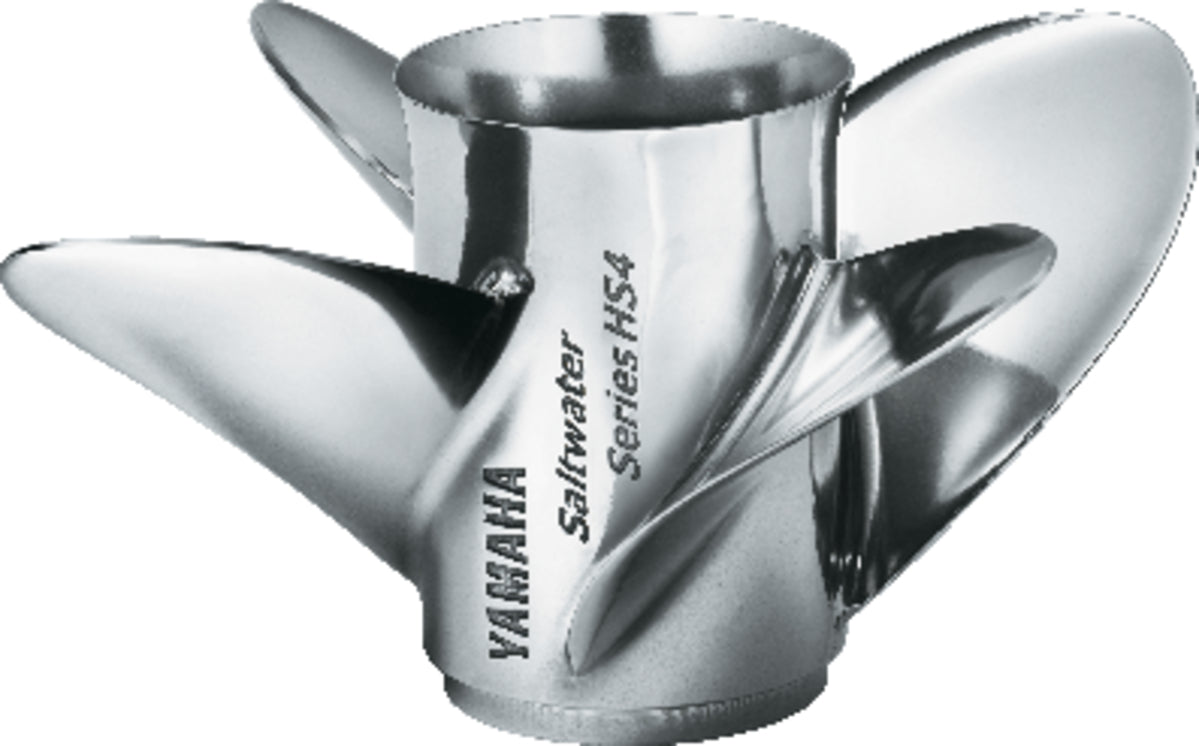 Yamaha 6CE-45B74-20-00 - M/T Series Saltwater Series HS4 Stainless Steel Propeller - 4 Blade - 15 Dia - 23 Pitch - RH Rotation