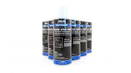Yamaha - ACC-MRNPT-0C-EA - Marine Outboard Engine Cowling Spray Paint EA - White Pearlescent Base Coat - 12 oz- Part A - 6 Pack