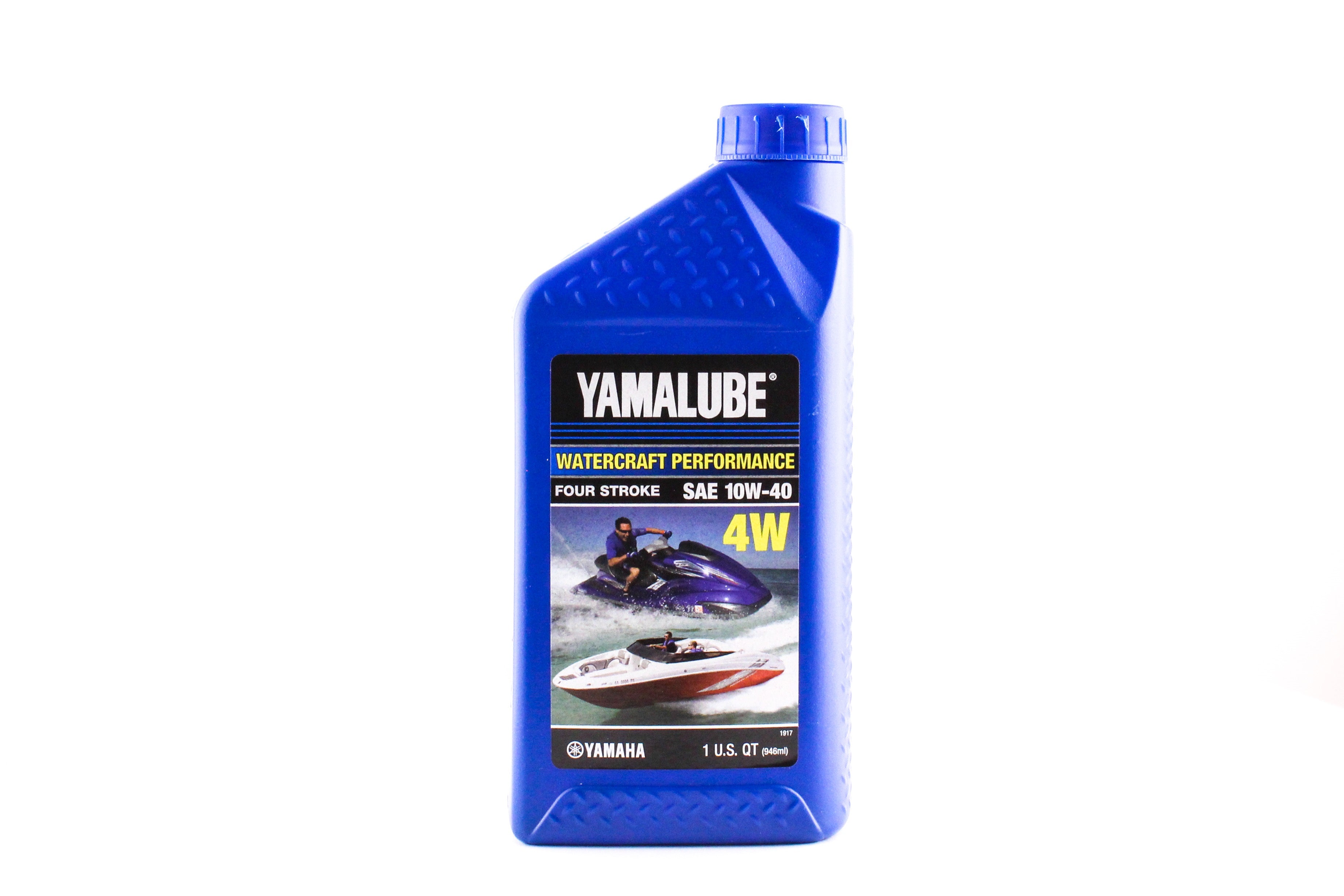 Yamaha LUB-10W40-WV-12 - Yamalube 10W 40 Mineral 4W Marine Engine Oil Quart  - Watercraft Waverunner PWC Boat