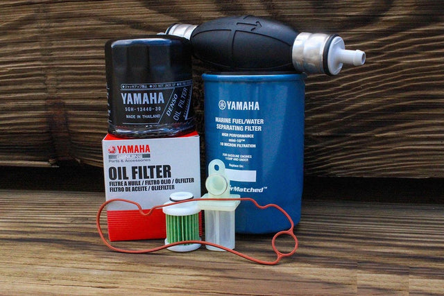 Yamaha MAR-M10EL-00-00 - Oil Fuel VST Filter Kit w/ Primer Bulb - F115 - 2011 and Newer