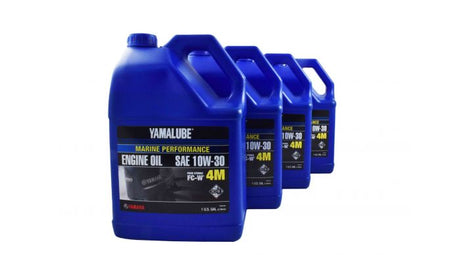 Yamaha LUB-10W30-FC-04 - Yamalube 10W30 Outboard Mineral 4M FC-W Marine Engine Oil Gallon - 4 Pack