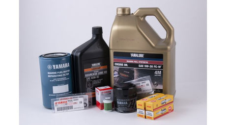 Yamaha 100 Hour Service Maintenance Kit with HD Gear Lube - Yamalube 5W-30 Synthetic - VF115 SHO - Contains Replacement SKU