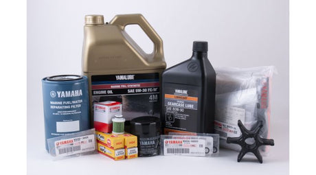 Yamaha 100 Hour Service Maintenance Kit with Cooling & HD Gear Lube - Yamalube 5W-30 Synthetic - VF115 SHO - Contains Replacement SKU