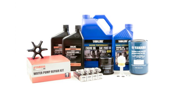 Yamaha 100 Hour Service Maintenance Kit With Cooling - Yamalube 20W-40 - F150 - 2004-2005 - Contains Replacement SKU