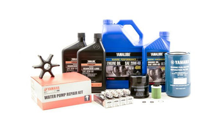 Yamaha 100 Hour Service Maintenance Kit With Cooling - Yamalube 20W-40 - F150 - F150A - F150B - 2006-Current - Contains Replacement Sku