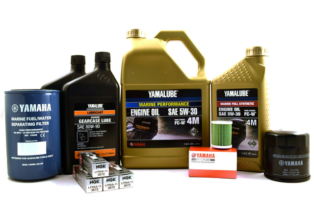 Yamaha 100 Hour Service Maintenance Kit - Yamalube 5W-30 - VF150 VF175 SHO