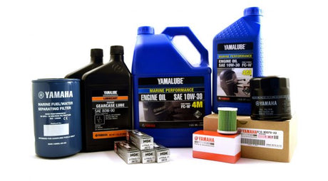 Yamaha 100 Hour Service Maintenance Kit With Cooling - Yamalube 10W-30 - VF150 VF175 SHO - Contains Replacement SKU