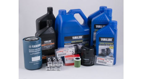 Yamaha 100 Hour Service Maintenance Kit - Yamalube 20W-40 - F225 F250 F300 4.2L V6 - All Models - Contains Replacement SKU