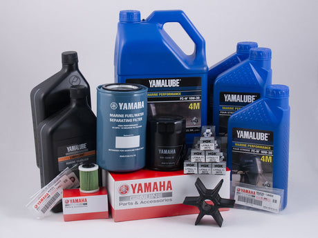 Yamaha 100 Hour Service Maintenance Kit with Cooling - Yamalube 10W-30 - F225 F250 F300 4.2L V6 - 2010 - 2020