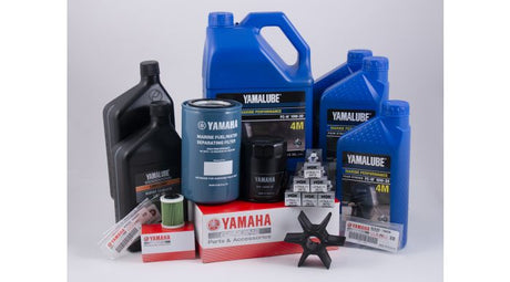 Yamaha 100 Hour Service Maintenance Kit With Cooling - Yamalube 10W-30 - F225 F250 F300 4.2L V6 - All Models - Contains Replacement SKU