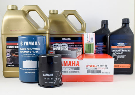 Yamaha 100 Hour Service Maintenance Kit with Cooling - Yamalube 5W-30 - VF200 VF225 VF250 SHO - LA Models Only
