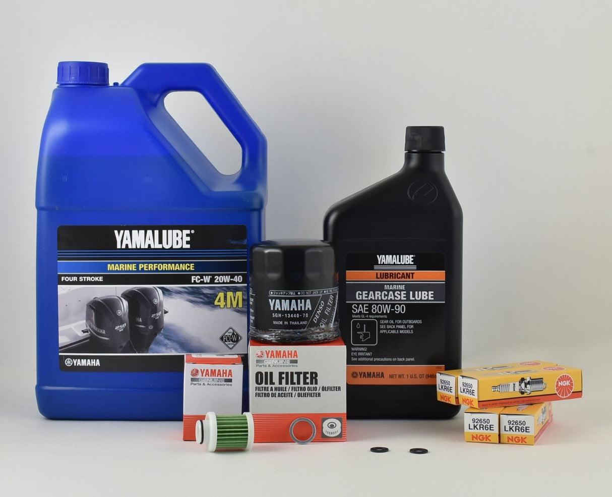 Yamaha 100 Hour Service Maintenance Kit - Yamalube 20W-40 - F90 - 2016-Current (F90B)