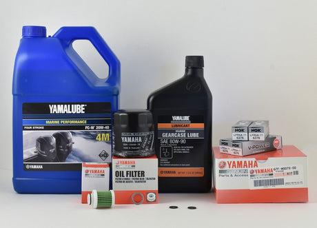 Yamaha 100 Hour Service Maintenance Kit with Cooling - Yamalube 20W-40 - F90A - 2006-2017