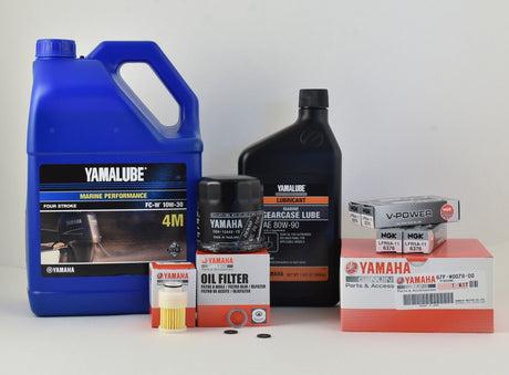 Yamaha 100 Hour Service Maintenance Kit with Cooling - Yamalube 10W-30 - F90 - 2005