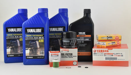 Yamaha 100 Hour Service Maintenance Kit with Cooling - Yamalube 10W-30 - F70 - All Models