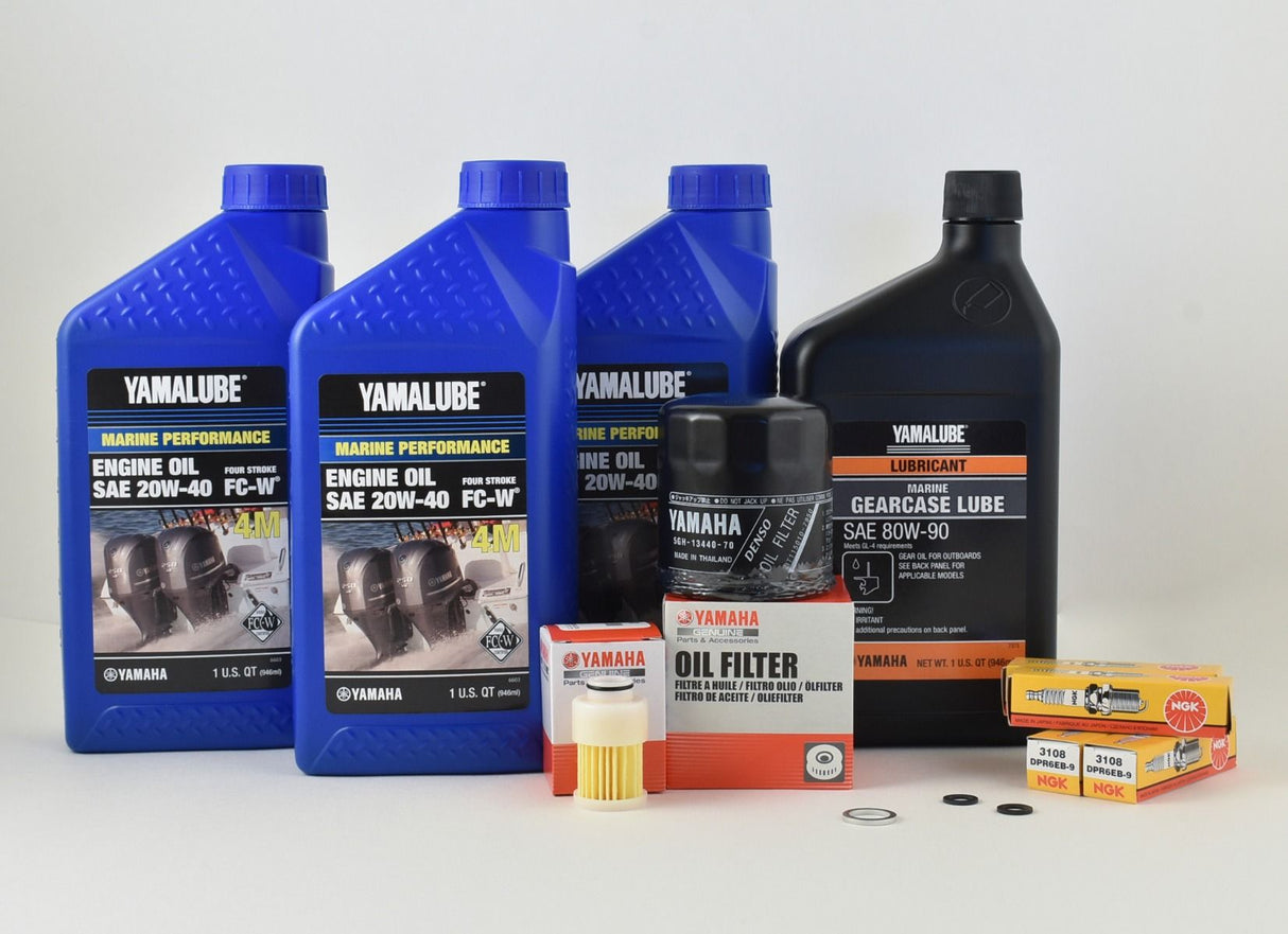 Yamaha 100 Hour Service Maintenance Kit - Yamalube 20W-40 - F60 - 2005