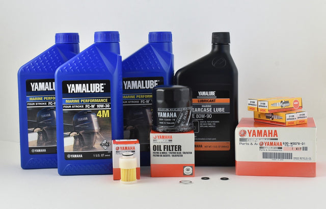 Yamaha 100 Hour Service Maintenance Kit with Cooling - Yamalube 10W-30 - F60 - 2005