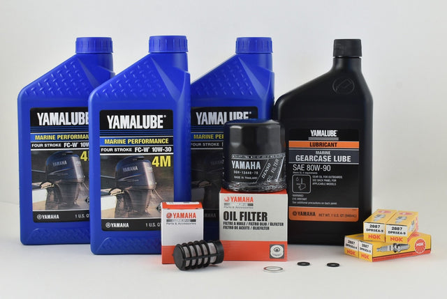 Yamaha 100 Hour Service Maintenance Kit - Yamalube 10W-30 - F60 - 2002-2004