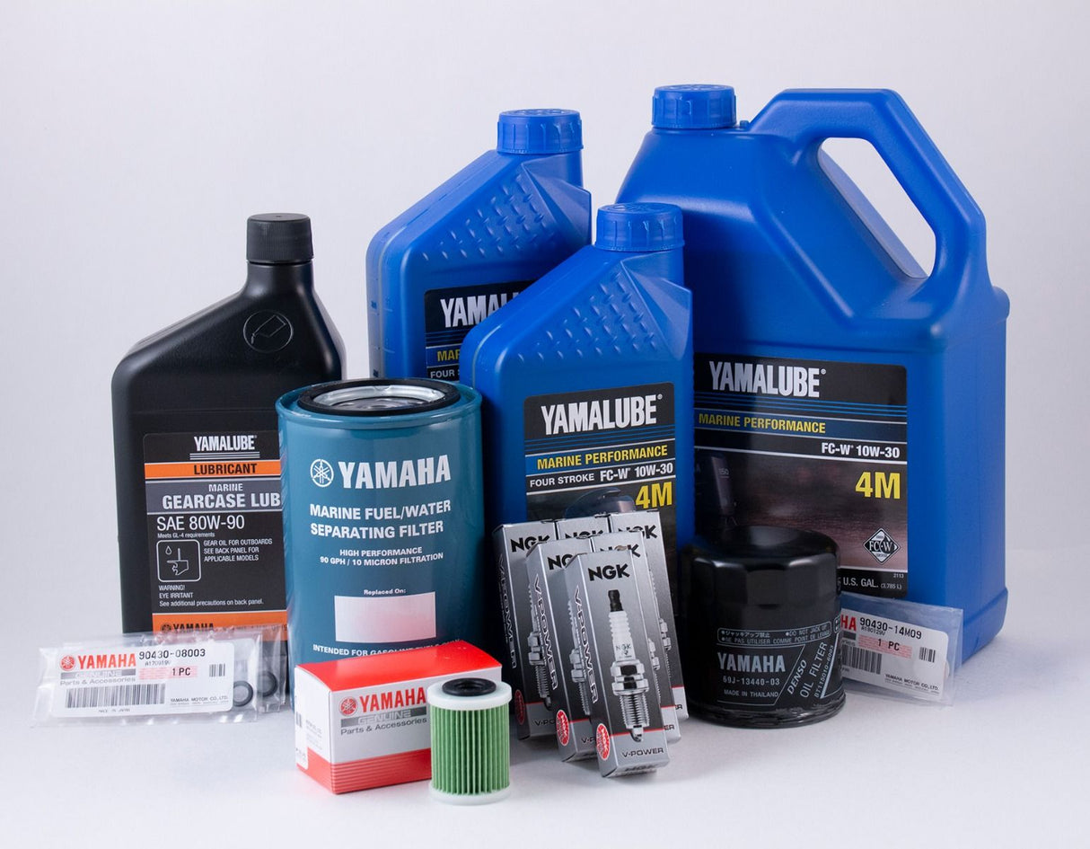 Yamaha 100 Hour Service Maintenance Kit - Yamalube 10W-30 - F225 TLR 3.3L V6 - 2007-2009