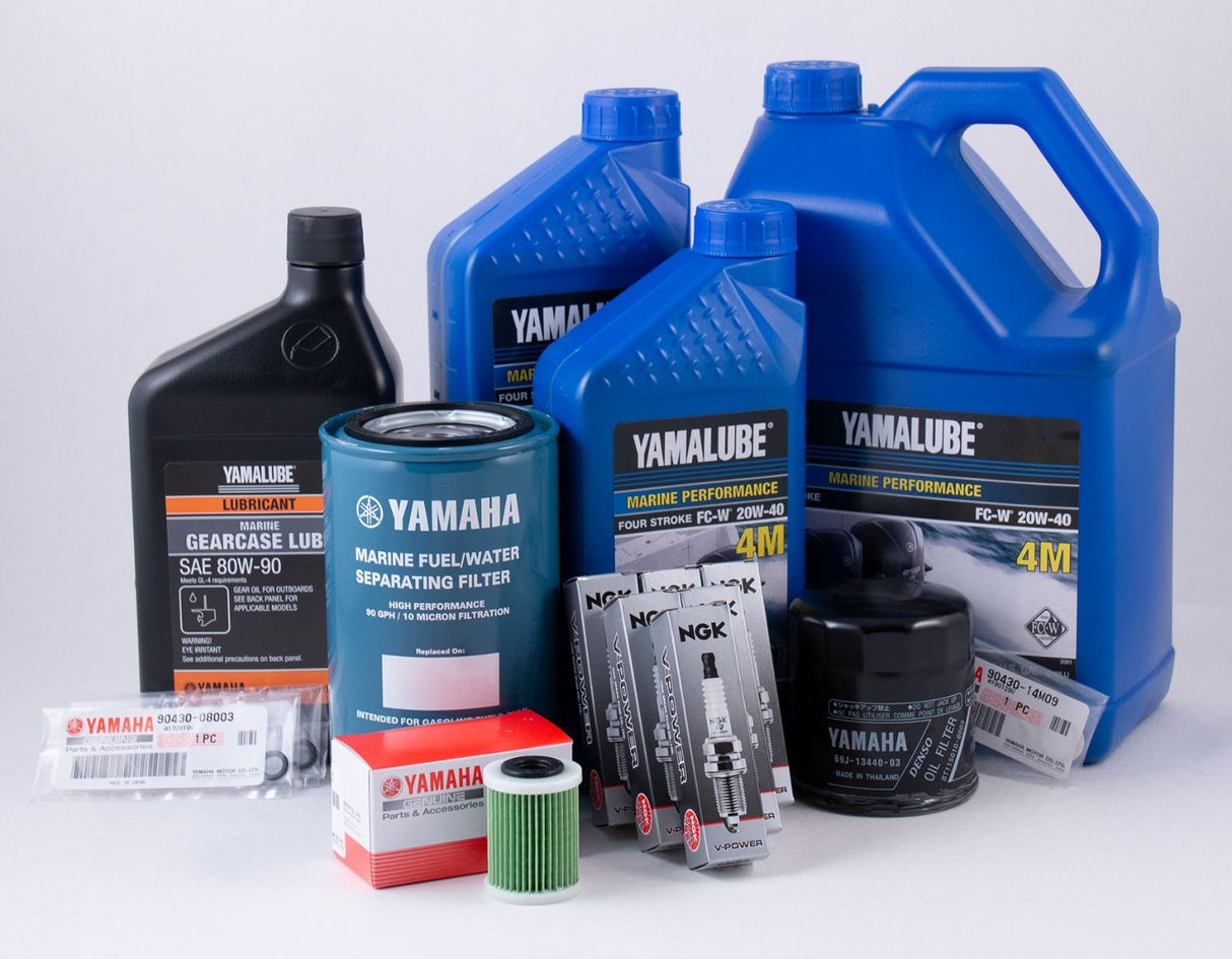 Yamaha 100 Hour Service Maintenance Kit - Yamalube 20W-40 - F225 TLR 3.3L V6 - 2007-2009