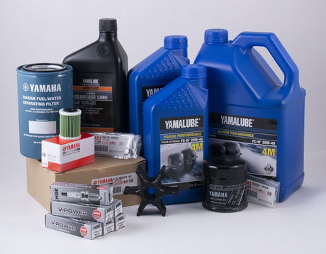 Yamaha 100 Hour Service Maintenance Kit with Cooling - Yamalube 20W-40 - F225 TLR 3.3L V6 - 2007-2009