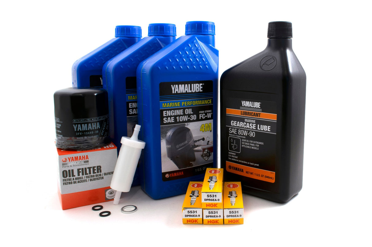 Yamaha 100 Hour Service Maintenance Kit - Yamalube 10W-30 - F40 - 2000